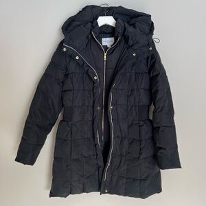 Cole Haan Signature Women's Black Quilted Coat, Size Large